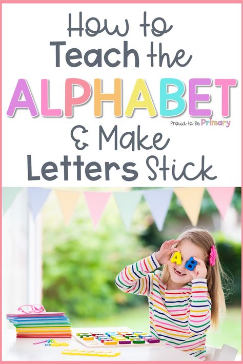 Wondering how to teach the alphabet? Teachers of young kids, preschool, and kindergarten can find all they need to know about teaching the alphabet and making letter recognition and letter sounds stick. #teachingtips #prek #preschool #kindergarten #teachingABCs #teachingthealphabet Teaching Fluency, Teaching Kids Letters, Teaching Abcs, Teaching Letter Recognition, Teach The Alphabet, Prek Activities, Letter Recognition Activities, Letter Ideas, How To Teach Kids