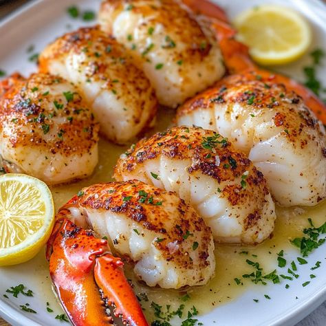 #SeafoodDelight #LobsterAndScallops #GarlicButter #SpecialOccasionMeals #LuxuriousRecipes Bbq Picnic Ideas, Luxury Meals, Steak And Lobster Dinner, Garlic Butter Lobster, Butter Lobster, Food Studies, Steak And Lobster, Lobster Dishes, Lobster Dinner