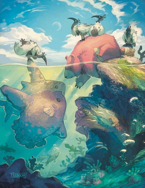 The Art Of Animation, Kristen Plescow  - ... (con imágenes) | Ilustración de mar, Arte de ilustración, Cómo dibujar cosas Sea Illustration, Underwater Scene, Arte Fantasy, Arte Animal, Art And Illustration, 판타지 아트, 2d Art, Illustration Vector, Art Watercolor