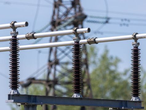 High Voltage Transmission Substation Components: Insulators and Electrical Equipment for Efficient Power Distribution stock photography High Voltage, Electrical Equipment, Insulation, Stock Photography, Photo Image, Electricity, Stock Photos, Photography