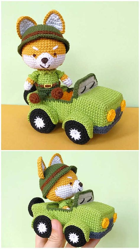 Crochet Vehicle Amigurumi Free Pattern Crochet Car Amigurumi, Amigurumi Car Free Pattern, Crochet Vehicles Free Pattern, Crochet Car Free Pattern, Crochet Car Patterns Free, Car Crochet Pattern Free, Truck Amigurumi, Crochet Vehicles, Crochet Cars