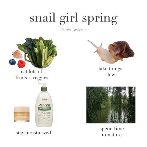 <3 | Crunch munch snail time!! 🐌🥒 | Instagram Worm Food, Cozy Forest, Aveeno Daily Moisturizing Lotion, Forest Aesthetic, Self Concept, Spring Aesthetic, March 16, Moisturizing Lotions, Aesthetic Collage