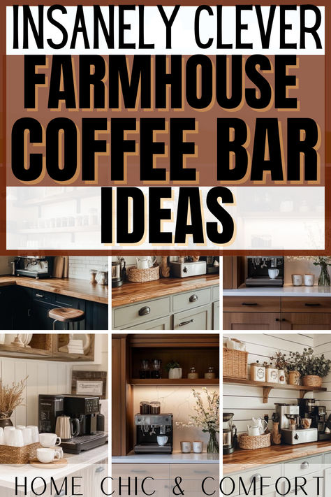 coffee bar ideas, small coffee bar ideas, mini coffee bar small spaces, diy coffee bar, mini cafe, modern coffee bar ideas, bar nook, tea station Shelf Above Coffee Bar, Bakers Rack Coffee Bar Ideas, Coffee Bar Organization Ideas, Bar Organization Ideas, Coffee Bar Signage, Coffee Bar Layout, Bar Signage Ideas, Rustic Coffee Bar Ideas, Luxury Coffee Bar