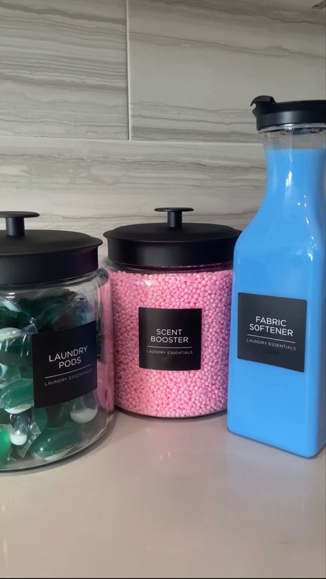 Laundry Pods Container Ideas, Laundry Room Closet Ideas, Laundry Soap Container, Laundry Room Makeover Ideas, Apartment Laundry Room, Organization Laundry Room, Laundry Detergent Storage, Laundry Quotes, Apartment Laundry