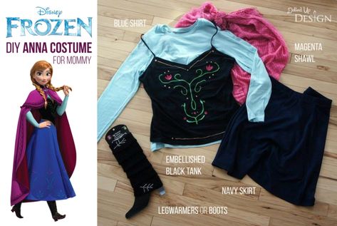 A DIY Princess Anna Costume for Mommy Anna Costume Diy, Frozen Costume Diy, Anna Disneybound, Adult Anna Costume, Princess Anna Costume, Elsa Halloween Costume, Anna Frozen Costume, Anna Cosplay, Frozen Costume Adult