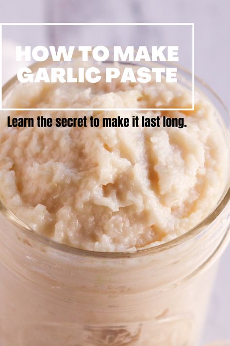 Garlic Paste Mediterranean, How To Make Garlic Paste, Ginger Paste Recipe, Garlic Paste Recipe, Guyanese Recipes, Ginger Paste, Paste Recipe, Garlic Head, Food Chopper