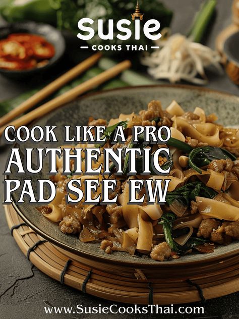 🍜 Satisfy your cravings with Authentic Pad See Ew! This mouthwatering Thai stir-fried noodle dish features chewy rice noodles, tender veggies, and your choice of protein, all tossed in a savory soy sauce. Quick and easy to make, it’s the perfect comfort food for any night! Check out the full recipe on our site! #PadSeeEw #ThaiCuisine #ComfortFood” Chicken Pad See Ew, Pad See Ew Sauce, Thai Stir Fry Noodles, Pad See Ew Recipe, Thai Stir Fry, Fried Noodle, Spice Tray, Fry Noodles, Pad See Ew