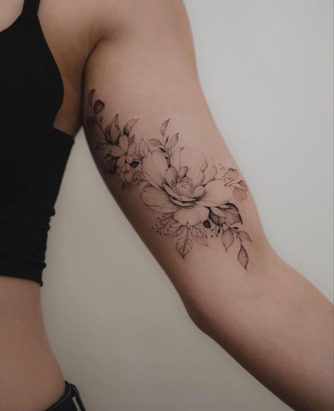 Feminine Arm Tattoos, Arm Tattoos For Women Forearm, Bicep Tattoo Women, Inner Elbow Tattoos, Floral Arm Tattoo, Tricep Tattoos, Underarm Tattoo, Inner Arm Tattoos, Tattoo Artist Tattoo