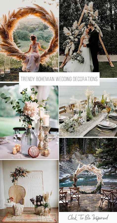 Bohemian Style Party Decor, Bohemian Reception Decor, Hippy Wedding Ideas, Boho Style Wedding Decoration, Boho Wedding Decorations Table, Bohemian Wedding Table Decor, Centerpieces Boho Wedding, Rustic Boho Wedding Decor, Bohemian Table Setting