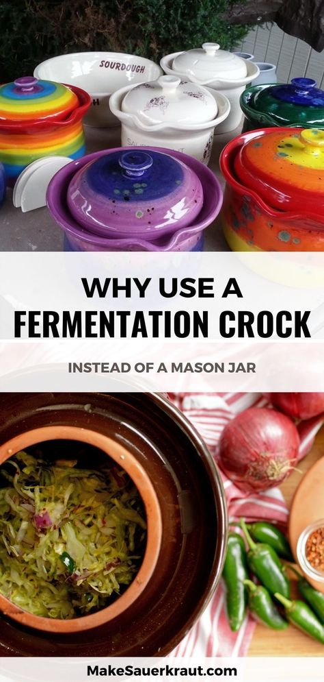 Fermenting Crock Recipes, Sauerkraut Crock, Food Fermentation, Fermenting Crock Pots, Fermenting Recipes, Kim Chee, Fermented Vegetables Recipes, Crock Meals, Making Sauerkraut