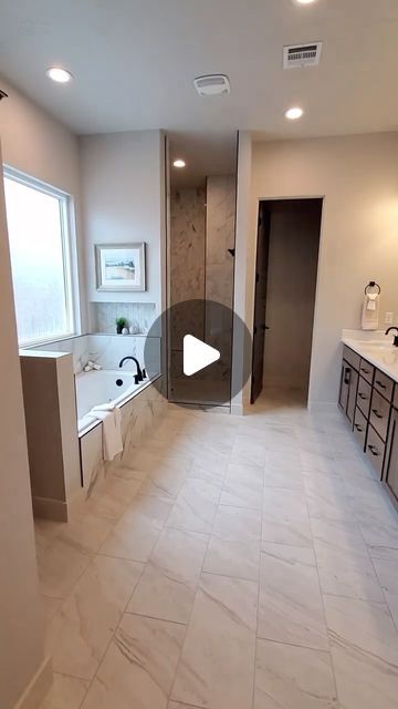 Cassity Kmetzsch on Instagram: "Step Inside Luxury! 🏡✨ Explore the Ultimate Master Bedroom En Suite with a Dreamy Walk-In Closet and Convenient Laundry Room! 👗🧺 Your Home Oasis Awaits! This design inspiration has all the amenities a master suite should have.   Let’s start with the laundry room. A huge room, with lots of storage cabinets, plus a sink. I love when a laundry room has a sink right there. And peep that pretty patterned tile backsplash for a touch of texture and design. Next we step into the master closet, with built-in drawers. Hallelujah. Places to hang clothes and store folded clothing. Plus, can we talk about natural light with the windows. And it doesn’t stop there, step into the Master bathroom. Storage cabinets, a huge soaker tub, walk in shower, separate toilet closet Wardrobe In Bathroom Master Bath, Master Bath With Enclosed Toilet, Walk In Closet Inside Bathroom, Bathtub In Closet, Natural Toilet Design, Walk In Closet To Bathroom Master Suite, Built In Closet In Bathroom, Master Bedrooms With Closet And Bathroom, Add Bathroom To Bedroom Master Suite