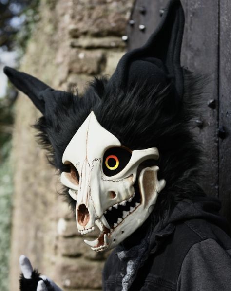 Skull Dog Fursona, Skulldogs Fursuit, Skull Dog Mask, Skull Dog Fursuit, Black Fursuit, Skulldog Fursuit, Canine Skull, Dog Fursuit, Wolf Fursuit