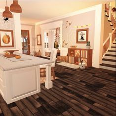 Unknown Aesthetic, Aesthetic Bloxburg, Modern Family House, Fall Bloxburg, Blocksburg Room Ideas￼, Roblox House, Fall House, Houses Bloxburg, Bloxburg Home