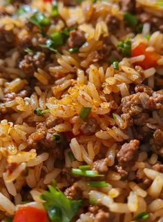 Recipes With Rice And Beans, Ground Turkey With Rice Recipes, Rice Recipes With Meat, Fried Rice With Ground Beef, Ground Beef Lunches, Homemade Dirty Rice With Ground Beef, Cajun Ground Beef Recipes, Dirty Rice With Ground Turkey, Beef Rice Recipes