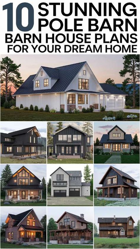 10 Stunning Pole Barn House Plans for Your Dream Home Barn Loft Ideas, Pole Barn Loft, Pole Building House, Modern Pole Barn, Pole Barn Houses, Pole Barn Homes Interior, Pole Barn Home, Converted Barn Homes, Pole Barn House