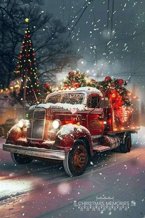 Santa Claus Pictures, Winter Christmas Scenes, Christmas Outdoors, Colourful Wallpaper, Colourful Wallpaper Iphone, Winter Things, Painted Hats, Backgrounds Phone, Christmas Truck