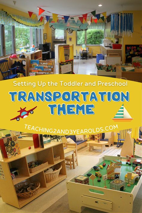 Setting up a transportation theme in the toddler and preschool classroom is so easy, because there is such a wide variety of activities to try. We added some favorites that our children loved! #transportation #theme #classroom #toddlers #preschool #teachers #2yearolds #3yearolds #teaching2and3yearolds Transportation Theme Preschool Sensory Bin, Things That Go Preschool Theme, Prek Transportation Theme, Transport Theme Activities Preschool, Transportation Centers, Bus Theme Preschool, Road Theme Preschool, Reggio Transportation Activities, We All Go Traveling By Activities