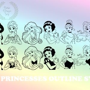 All Princess, Princess Png, Princess Design, Vinyl Cut, Disney Shirts, Svg Cricut, Etsy Australia, Illustration Design, Digital Drawing