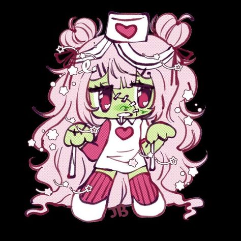 Zombie Background, Zombie Pose, Green Zombie, Anime Zombie, Zombie Drawings, Cute Zombie, Zombie Art, Zombie Girl, Yami Kawaii