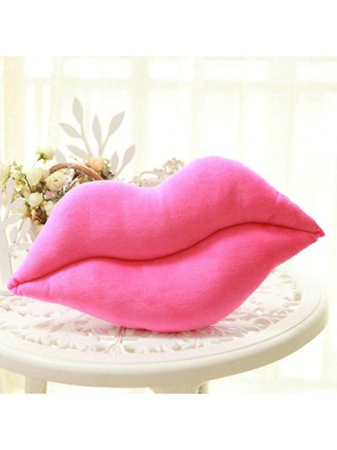 1pc Sexy Red Lips Shaped Plush Pillow/Cushion, Creative And Novel Valentine'S Day Gift | SHEIN USA Hot Pink Pillows, Spa Decor, Lip Shapes, Pink Pillows, Red Baby, Pink Collar, Pillow Room, Pink Collars, Cute Pillows