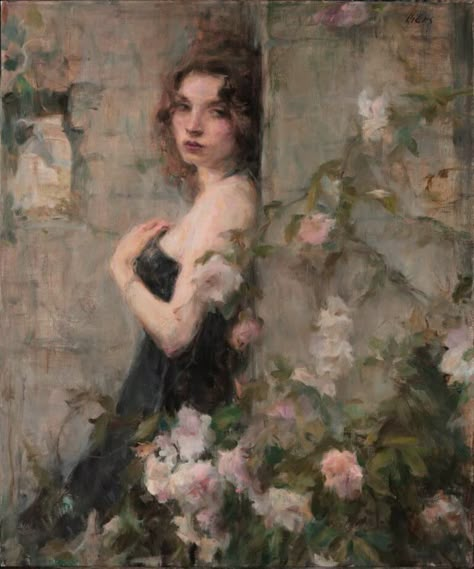 El arte romántico de Ron Hicks - Cultura Impaciente Ron Hicks, Woman With Flowers, Rennaissance Art, Real Art, Arte Inspo, Old Paintings, Aesthetic Painting, Romantic Art, Ethereal Art