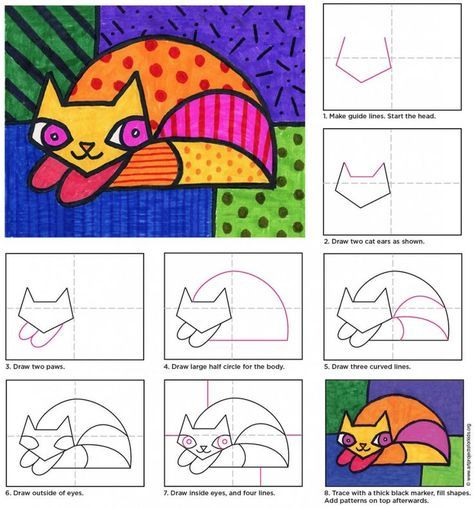 More Romero Britto. Trin For Trin Tegning, Ako Kresliť, Romero Britto Art, Britto Art, 2nd Grade Art, Art Projects For Kids, 3rd Grade Art, Elementary Art Projects, Homeschool Art