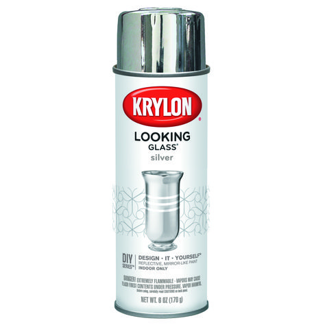 This product transforms clear glass into a highly-reflective, mirror-like surface. Krylon Looking Glass Spray Paint, Spray Paint Mirror, Mirror Spray Paint, Looking Glass Paint, Krylon Looking Glass, Looking Glass Spray Paint, Glass Spray Paint, Krylon Spray Paint, Mercury Glass Vase