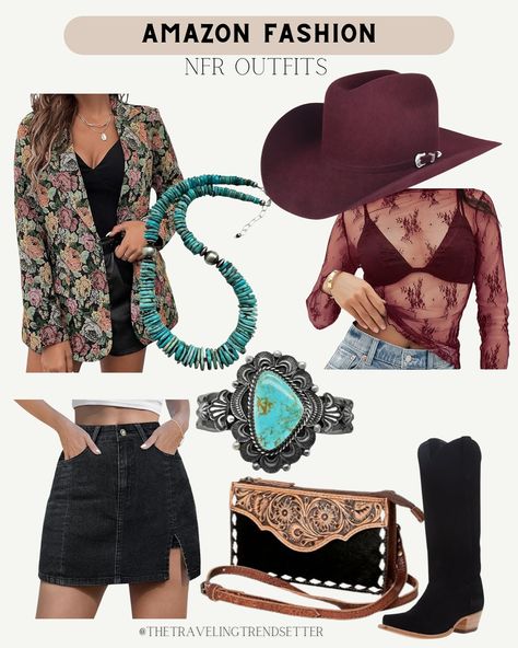 20 NFR OUTFIT IDEAS FROM AMAZON: these could also be worn to Nashville or a country concert, all are trendy classy and cute but won’t break the bank! - The National Finals Rodeo - comment NFR & I’ll dm all the 🔗 so you can snag your favs. + A few would be perfect for the up and coming holidays and parties as well for all my western girlies. Send to a friend and save for outfit inspo 🖤 #nfr #nfrfashion #vegasoutfit #nfrstyle #wrangler #thanksgivingoutfit #girlsnightout #countryconcertout... Outfit Ideas From Amazon, Nfr Outfits, Nfr Style, National Finals Rodeo, Nfr Fashion, Send To A Friend, Vegas Outfit, Country Concert, Country Concerts