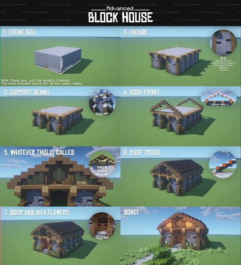 Minecraft Concrete Recipe, Minecraft Builds Step By Step, Step By Step Minecraft Houses, Minecraft House Step By Step, Simple Minecraft Houses Step By Step, Minecraft Beginner House, Minecraft Building Ideas Step By Step, Easy Minecraft Houses Step By Step, Minecraft Houses Step By Step