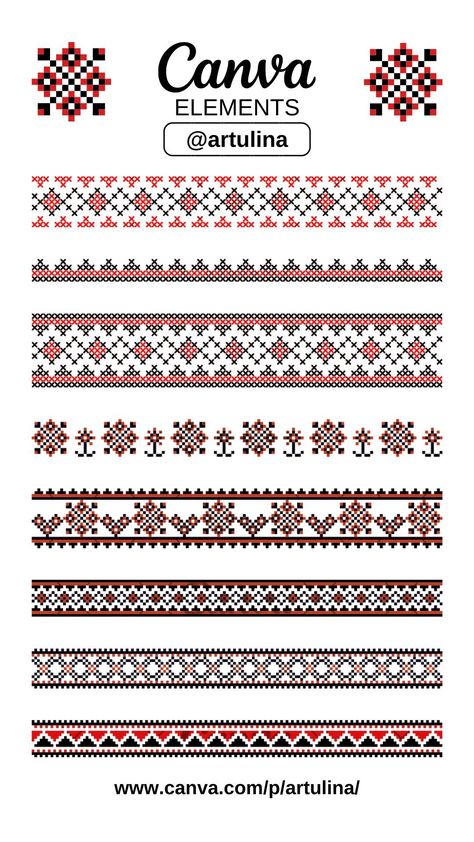 Ukrainian embroidery seamless borders - Canva Canva Codes, Graphic Shapes Design, Alphabet Photos, Adobe Photoshop Design, Keyword Elements Canva, Canvas Learning, Email Marketing Template, Element Design, Blog Graphics