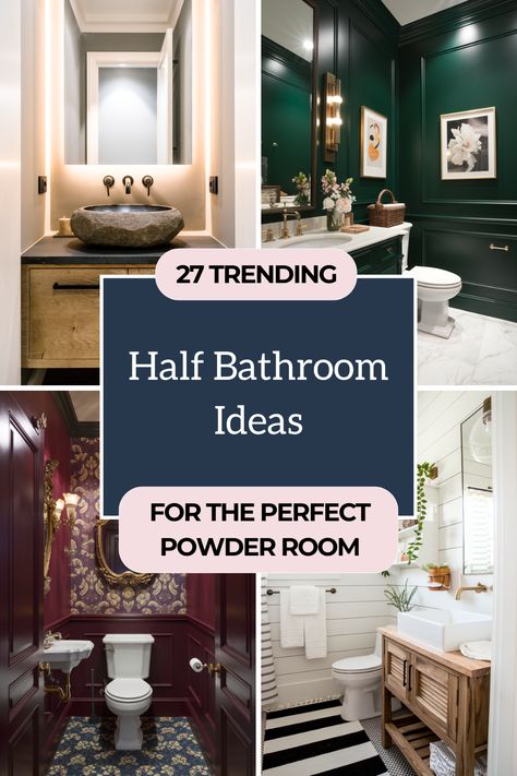 Follow the link for more small half bathroom ideas. 🌟 Maximize your small half bathroom with creative design tricks. Whether it’s using floating vanities to save space or incorporating storage solutions that make the most of every inch, these small bathroom ideas will help you make your half bath feel spacious, stylish, and functional. 🛁 Small Half Bathroom Ideas, Small Half Bathroom, Floating Vanities, Half Bathroom Ideas, Design Tricks, Half Bathroom, Small Bathroom Ideas, Half Bath, Powder Room