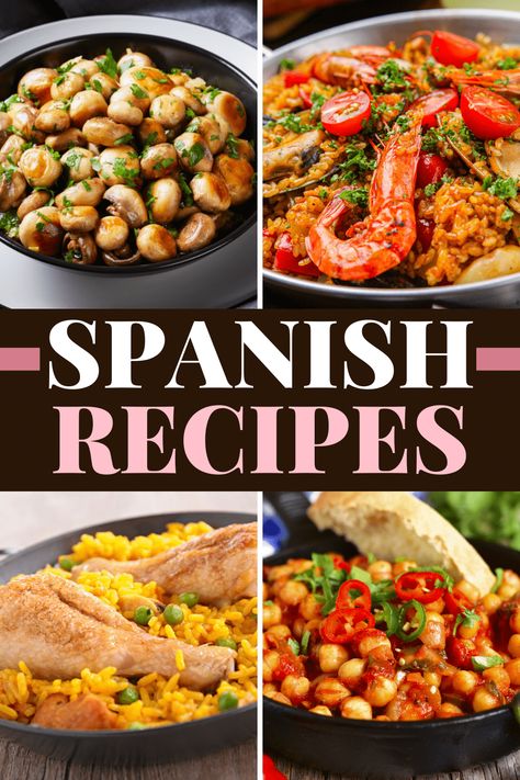 Authentic Spanish Recipes, Traditional Spanish Dishes, Spanish Dinner, Easy Spanish Recipes, Spanish Tapas Recipes, Traditional Spanish Recipes, Paella Recipe, Spanish Recipes, Spain Food