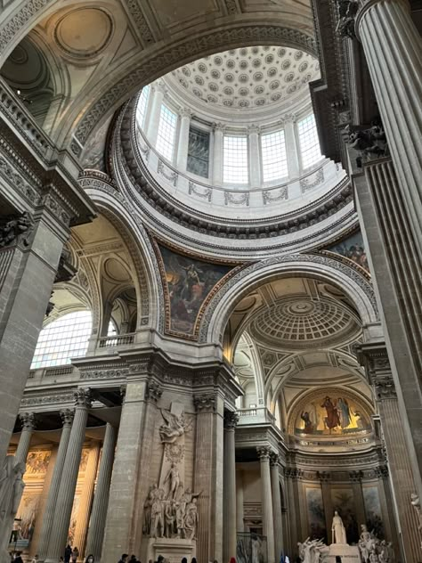 Pantheon Paris Aesthetic, Paris Museum Aesthetic, Paris Pantheon, Armor Core, Architecture Greek, Pantheon Paris, Neo Classical Architecture, Church Aesthetic, Architecture Aesthetic