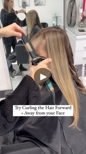 49K views · 3.1K reactions | Curling this way helps clients get that swoop effect especially if they have curtain bangs, or shorter pieces around the face. Then curling the curls away from the face still helps open up the face. Customize your curls by curling it all the way down to each strand, or even allowing a more straight to look by keeping the ends on the straighter side.

@beautytechdistribution @bioprogramming.international 
#curlinghair #beachwaves #hairvideo #curls #behindthechair #wavyhairstyle #wavyhairtutorial #btconeshot2024_stylingvideo #hairtips #jessicascotthair | Jessica Scott Santo: Hair Education for Hairstylists | Carrie Underwood · The Champion How To Curl Side Bangs, Curled Bangs, Hair Education, Curling Straight Hair, Bangs Tutorial, Wavy Hairstyles Tutorial, 50k Views, Side Bangs, Curtain Bangs