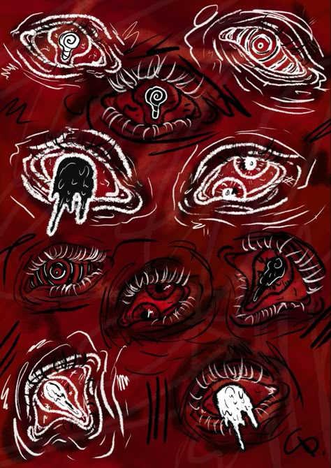 Demonic Eyes Drawing, Emo Aesthetic Drawings, Dark Red Things, Roby Dwi Antono, Weird Eyes, Emo Wallpapers, Horror Vibes, Creepy Eyes, Homemade Cookbook