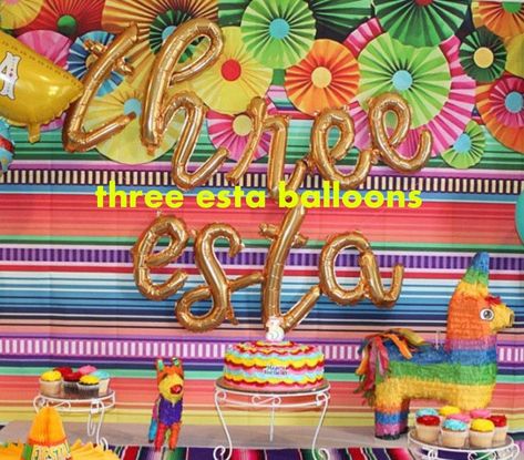 Three Esta Birthday Party, Three Esta, Taco Bout A Party, Mexican Paper Flowers, Balloons Flowers, Fiesta Birthday Party, Third Birthday Party, Fiesta Birthday, Fiesta Baby Shower