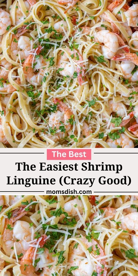 This tasty shrimp linguine will transport you and your taste buds to Italy in less than 30 minutes. Using simple ingredients straight from your pantry and refrigerator, this will be your new favorite dish. Linguine With Vegetables, Shrimp Scampi And Linguine Recipe, Linguini And Shrimp, Light Shrimp Pasta Recipes Healthy, Linguine And Shrimp Recipes, Shrimp Linguine Recipe Tomatoes, Linguine Shrimp Pasta, Linguini With Shrimp, Shrimp Scampi Linguine Recipe