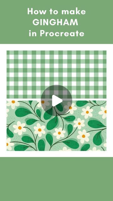 Jasmine Hnatkova on Instagram: "Have you ever tried making gingham in Procreate? Gingham is such a beautiful timeless style and is a great pattern to use as a blender in a pattern collection. It’s actually really easy to make in procreate!
•
If you want a slower step-by-step I’ve just published a blog post on how to do this, as well as some ideas for variations once you’ve got the hang of it. Follow the link in my stories or head to my website and find the blog section 🙌
•
•
•
•
#surfacepatterndesign #surfacedesign #fabricdesign #procreateart #procreatetutorial #procreatepattern #procreateprocess #spoonflower #patterndesign #gingham #artistsoninstagram #calledtobecreative #ipadart" Pattern In Procreate, How To Draw Gingham Pattern, How To Make A Seamless Pattern Procreate, Pattern Making Procreate, How To Make Repeat Pattern Procreate, Procreate Tutorial, Ipad Art, Square Pattern, Pattern Drawing