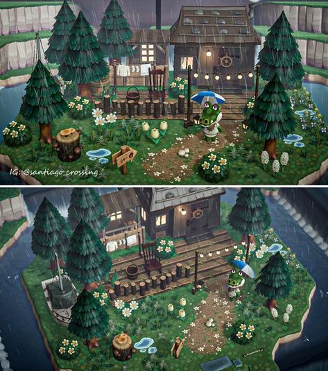 Animal Crossing Cryptidcore, Swamp Island Acnh, Umbrella Acnh Code, Swamp Animal Crossing, Acnh Pnw Island, Animal Crossing Swampcore, Animal Crossing Glowing Moss Ideas, Animal Crossing Swamp, Swamp Acnh