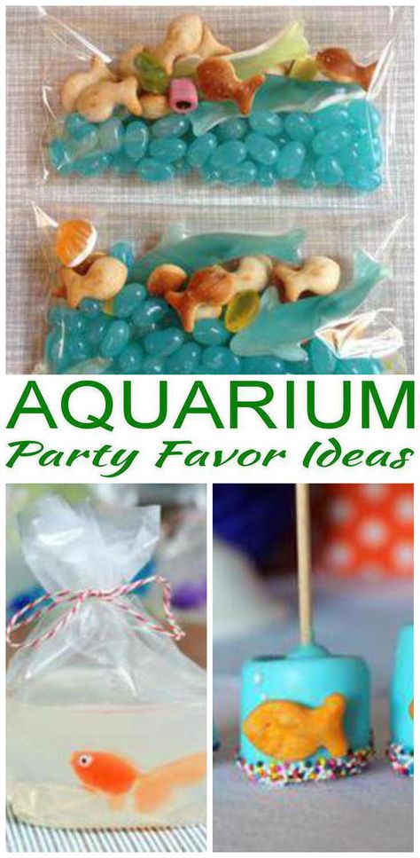 10 Aquarium party favors! Find amazing Aquarium party favors for girls and boys. Find goodie bag ideas, toys, candy and more. Cool ideas for birthday parties, classroom parties and more. Treat bags and favors all kids will love to take home. Find the best Aquarium party favors now! Under The Sea Loot Bag Ideas, Ocean Theme Birthday Party Favors, Ocean Theme Party Favors Goodie Bags, Aquarium Birthday Party Favors, Ocean Theme Favors, Ocean Birthday Party Favors, Aquarium Party Ideas, Mermaid Party Favors For Boys, Aquarium Birthday Party