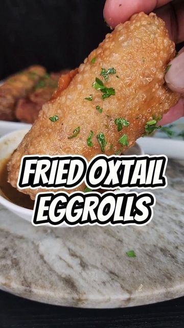 Oxtail Egg Rolls Recipe, Oxtail Egg Rolls, Oxtails And Rice, Soul Rolls, Egg Roll Wraps, Small Bites Appetizers, Oxtail Stew, Oxtail Recipes, Egg Roll Recipes