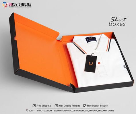 Let's Get packaging!  #shirtboxes #customboxes #clothes #dressing #shirt #wholesalecustomboxes #productpackaging #GoCustomBoxes Tshirt Packaging, Shirt Packaging, Modern Packaging, Small Business Packaging Ideas, Clothing Packaging, Handmade Packaging, Box Packaging Design, Packing Design, Shirt Print Design