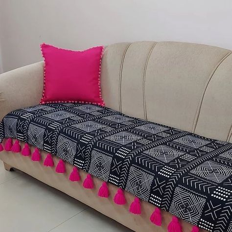 Cushion Cover Designs Sofas, How To Cover Sofa, Diy Sofa Throw Cover, How To Make Sofa Covers At Home, Sofa Cover Ideas Indian, Table Cover Ideas For Home, Sofa Throw Ideas, Sofa Cover Ideas Living Rooms, Cushion Cover Designs Ideas