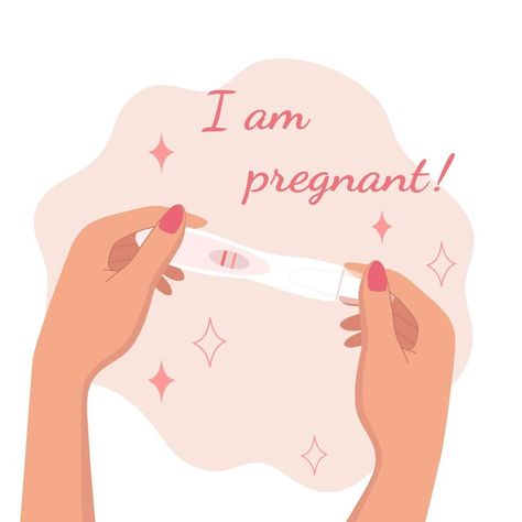 Woman holding a positive pregnancy test Pregnancy Prayer, Pregnancy Images, Pregnancy Illustration, I Am Pregnant, Pregnancy Affirmations, Maternity Photography Poses Pregnancy Pics, Pregnancy Art, Positive Pregnancy Test, Diy Journal Books