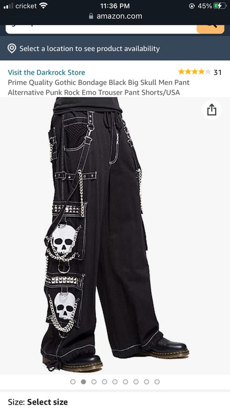 Trap Pants, Shein Wishlist, Post Breakup, Digital Closet, Gothic Metal, Clothing Pieces, Sweat Pants, Dark Fashion, Gothic Fashion