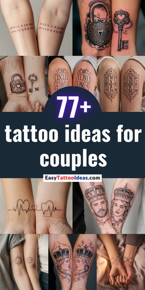 Looking for True Love Couple Tattoo Designs that truly stand out? 💕 Dive into these creative and meaningful tattoo ideas perfect for couples wanting to celebrate their bond in style. From minimalistic symbols to intricate art, find your perfect match! ✨ #CoupleGoals  #TrueLoveTattoos #CoupleTattooIdeas #TattooInspiration #RelationshipGoals #MatchingTattoos Couple Tattoo Unique Meaningful, Him And Her Matching Tattoos, Couples Chest Tattoos, Matching Bird Tattoos Couple, Power Couple Tattoo Ideas, Manly Couple Tattoos, Men’s Tattoo For Wife, Matching Tattoos Ideas For Couples, Couples Matching Tattoos Creative