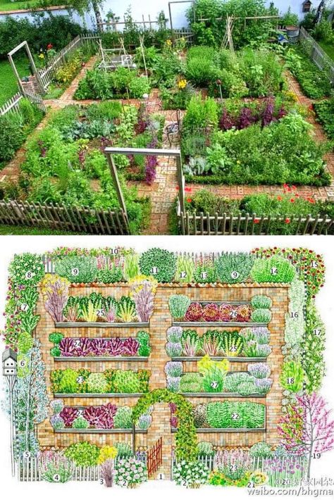 25 best vegetable garden design ideas & easy layout plans for beginners & pros to grow your own food in a front or backyard edible landscape. - A Piece of Rainbow, kitchen garden, vegetable gardening ideas, small space tips, grow your own food, herbs, homestead, homesteading, spring, summer, raised beds, trellis, greenhouse, DIY Texas Backyard Ideas, Sunny Garden Ideas, Vegetable Garden Design Diy, Homestead Garden Layout, Vegetable Garden Layout Design, Vegetable Garden Design Ideas, Small Garden Plans, Small Garden Layout, Garden Planning Layout