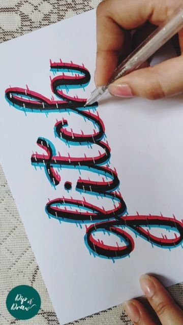 Glitch Lettering, Glitch Calligraphy, Glitch Words, Glitch Writing, How To Make Glitch Effect Art, Glitch Typography, Fun Dip, Glitch Effect, Lets Try