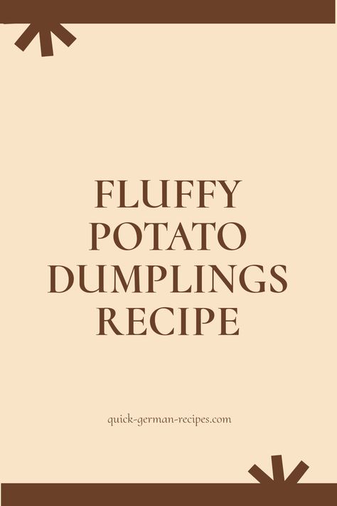 Dumpling lovers, rejoice! Dive into this light and fluffy potato dumplings recipe that your taste buds will thank you for! This easy-to-follow guide gives you the exciting twist of cooking with already prepared potatoes instead of raw ones, making them lighter on your stomach. Perfect for all occasions, these tasty dumplings are a comfort food classic! So grab your apron and flour, and let’s churn out batch after batch of fluffy goodness that pairs beautifully with your favorite gravy. Take your dinner game up a notch with these delightful dumplings! Potato Dumplings Recipe, Potato Dumpling Recipe, Potato Dumpling, Dinner Games, German Potato, German Potatoes, Raw Potato, Potato Dumplings, Dumplings Recipe