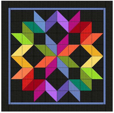 Illusion Quilts, Block Quilts, Painted Barn Quilts, Colorful Quilt, Barn Quilt Designs, Round Robin, Quilt Modernen, Half Square Triangle Quilts, Rainbow Quilt